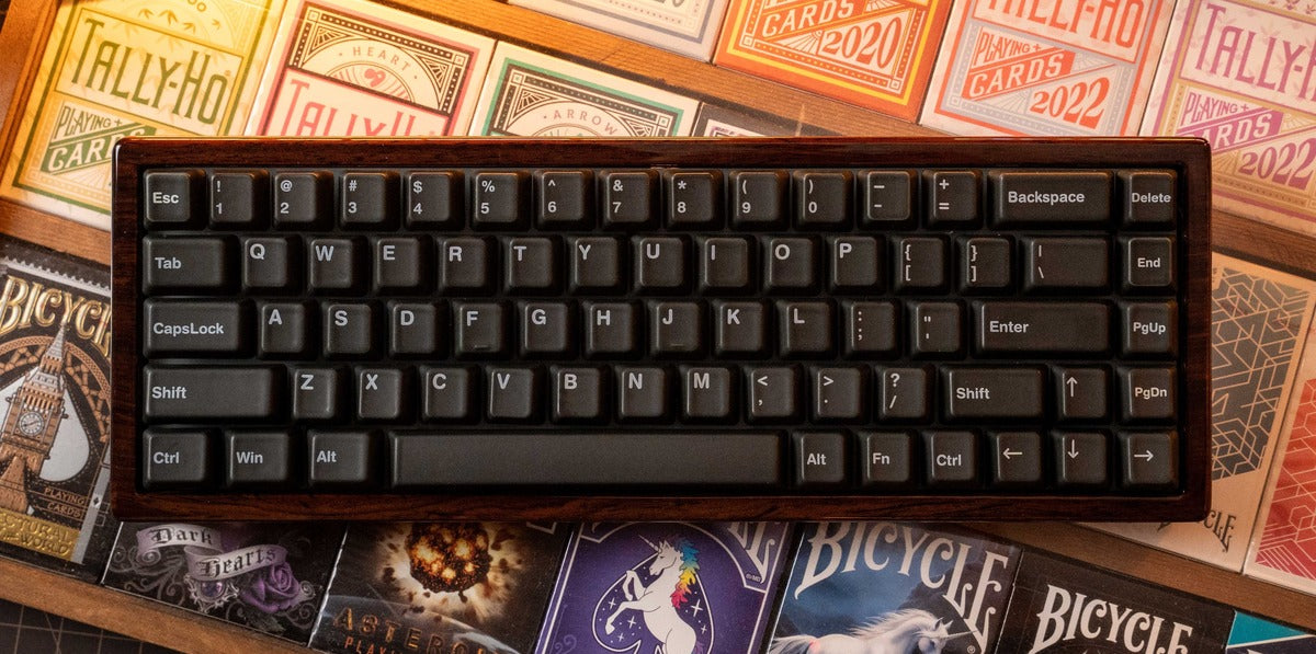 matte keycaps on keyboard