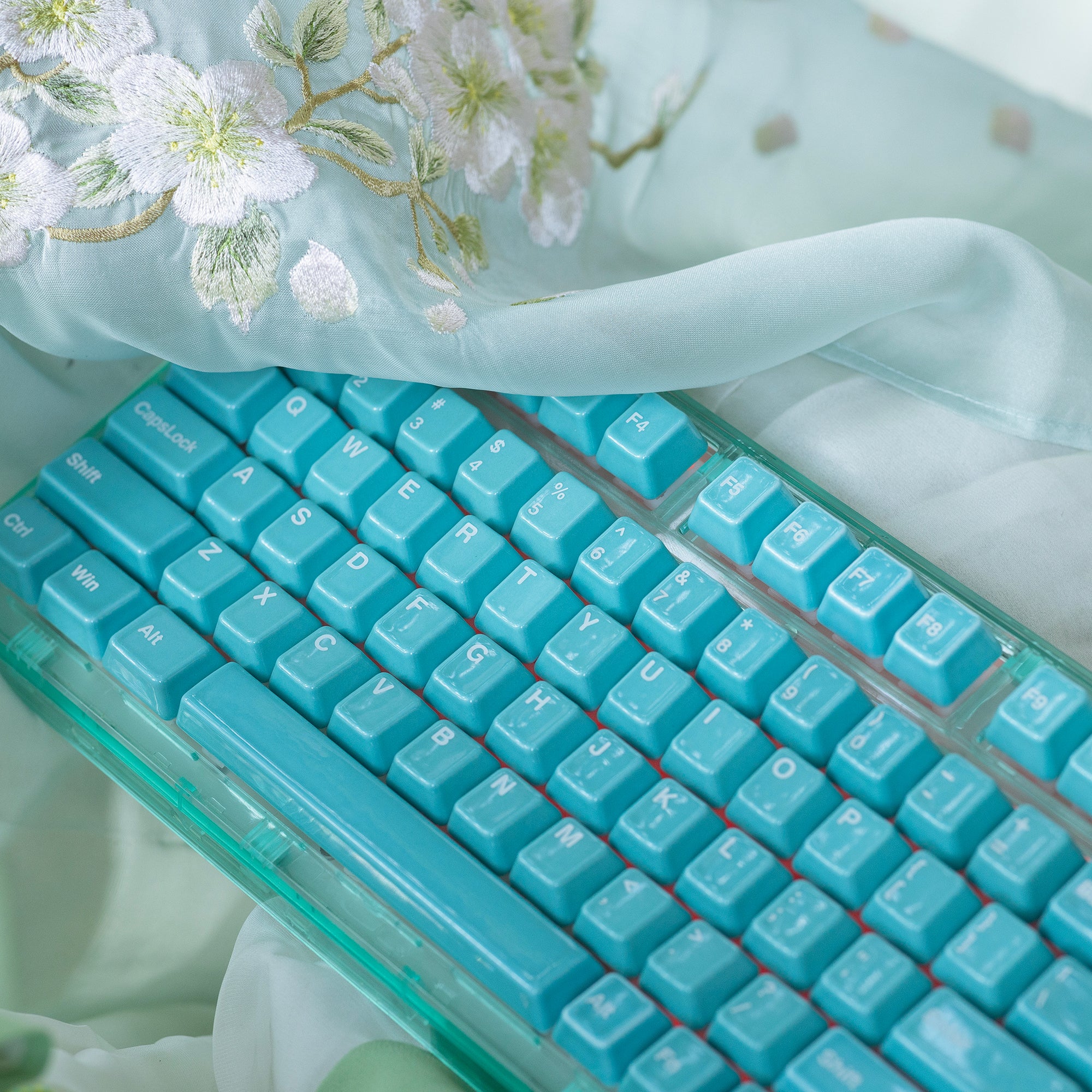 ชุดปุ่มคีย์บอร์ดเซรามิกเต็มชุด V2-น้ำเงินคลอง