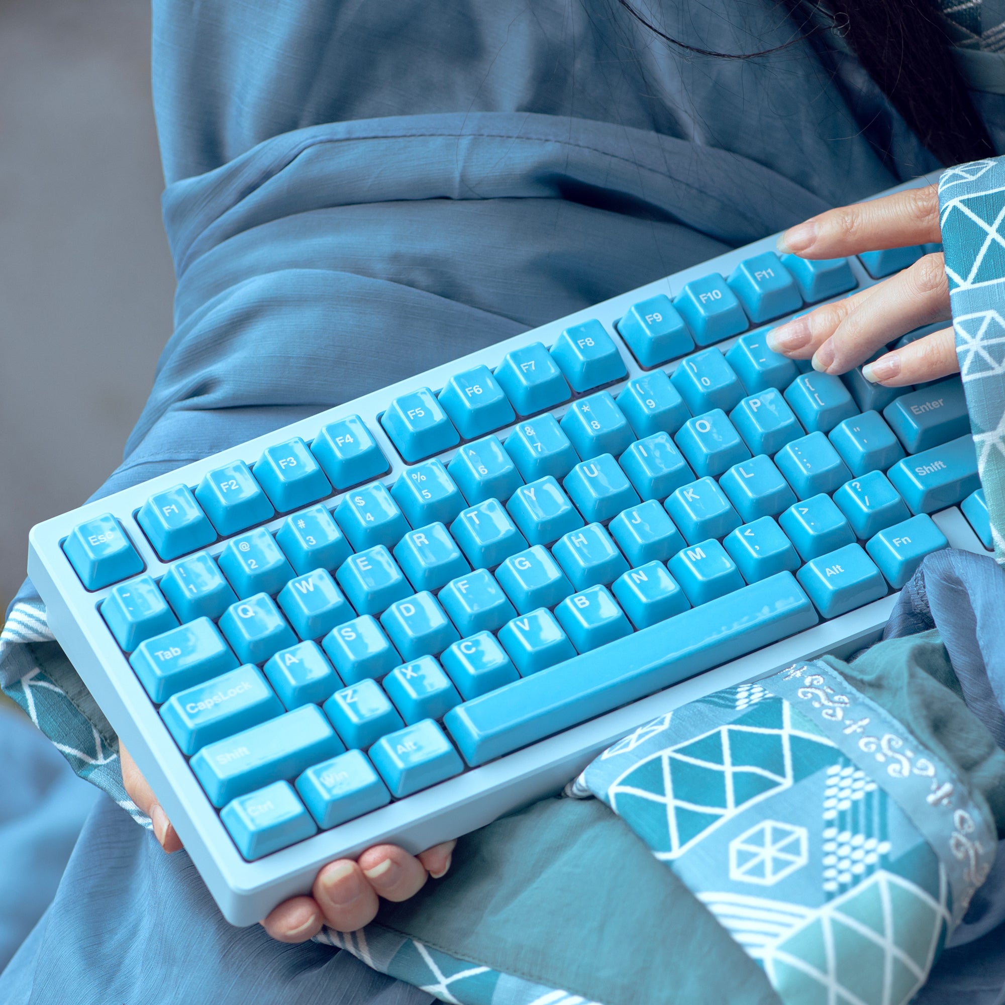 Ceramic Keycap Full Set V2-Water Blue