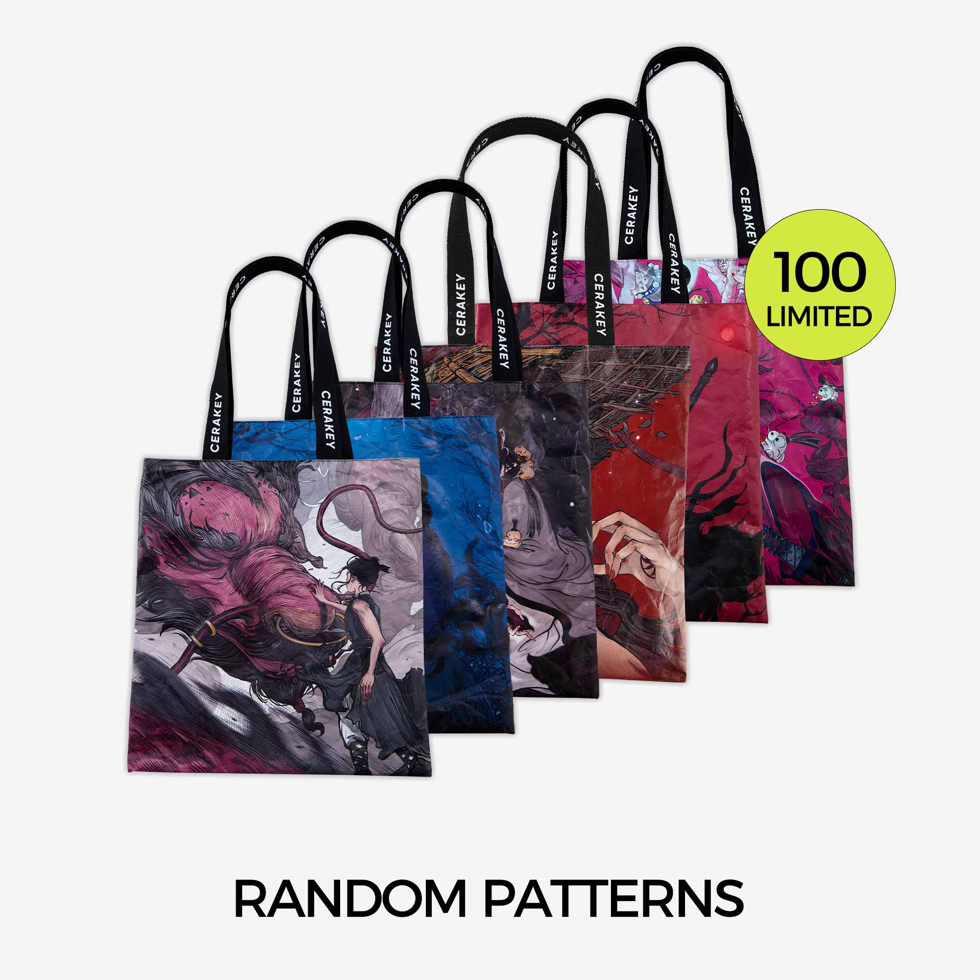 Sacola de Presente Artística Cerakey (Padrões Aleatórios)