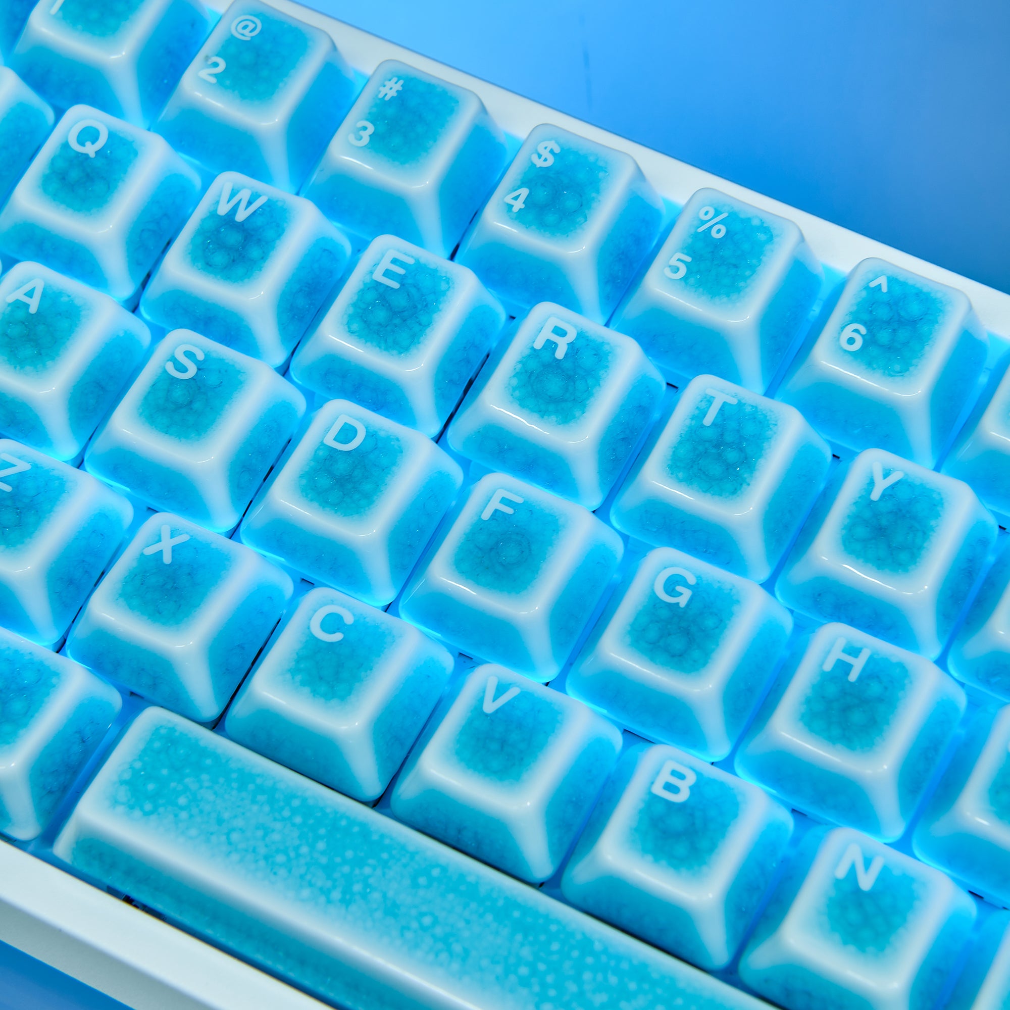 Keramik Keycap Full Set-Blue Crazed