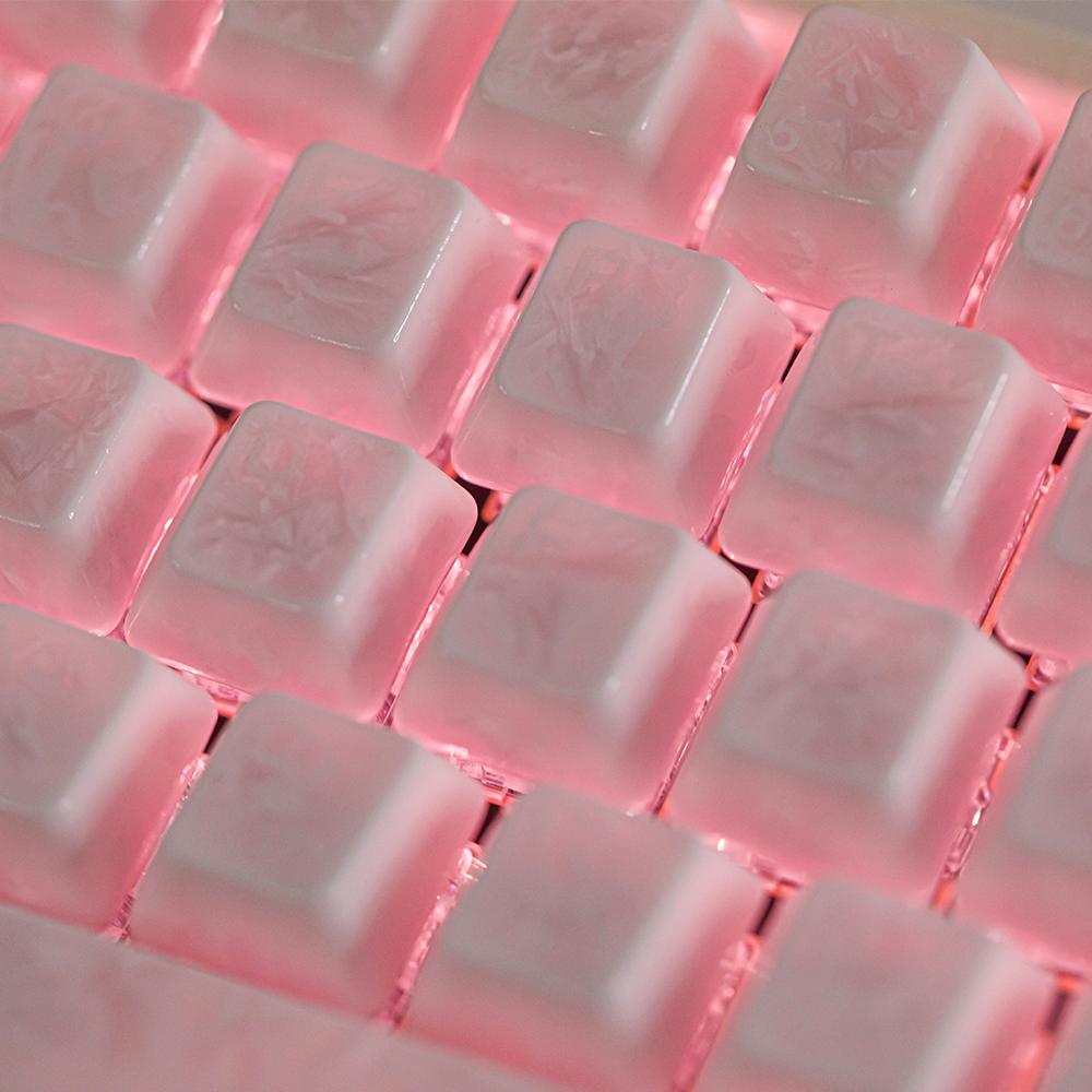 Bộ Keycap gốm đầy đủ V2 - Pink Ice Crystal