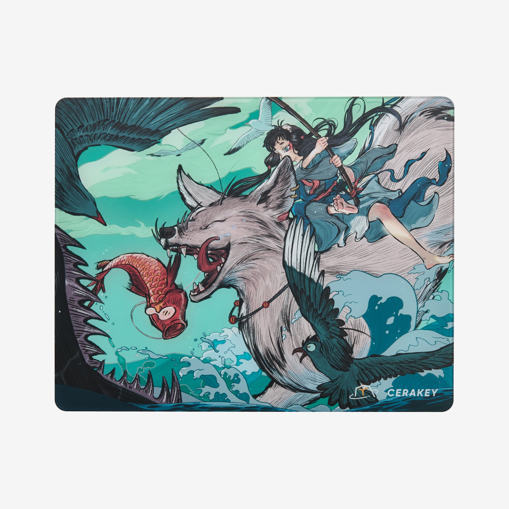 Cerakey X San Yan: Artistic Glass Mousepad