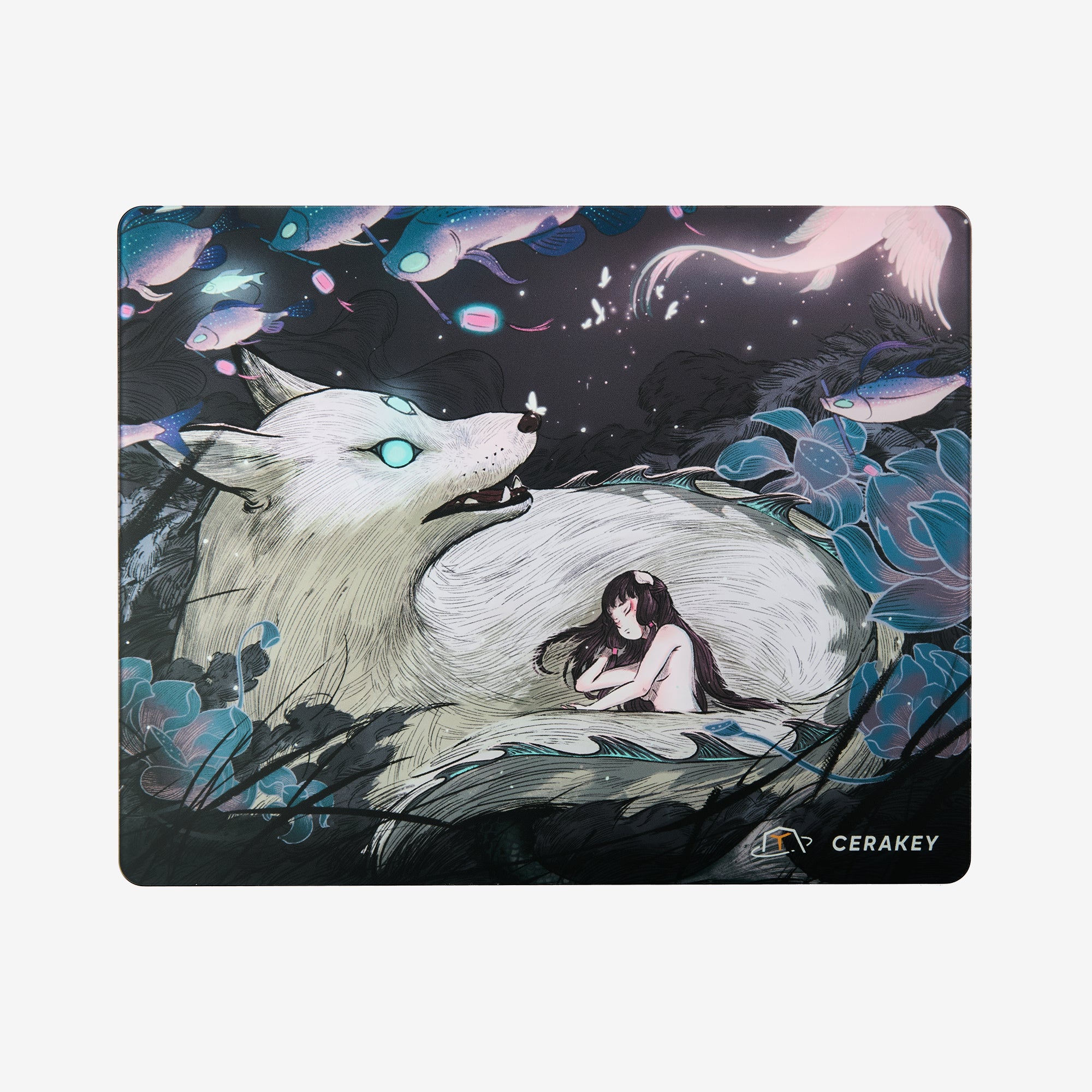 Cerakey X San Yan: Artistic Glass Mousepad