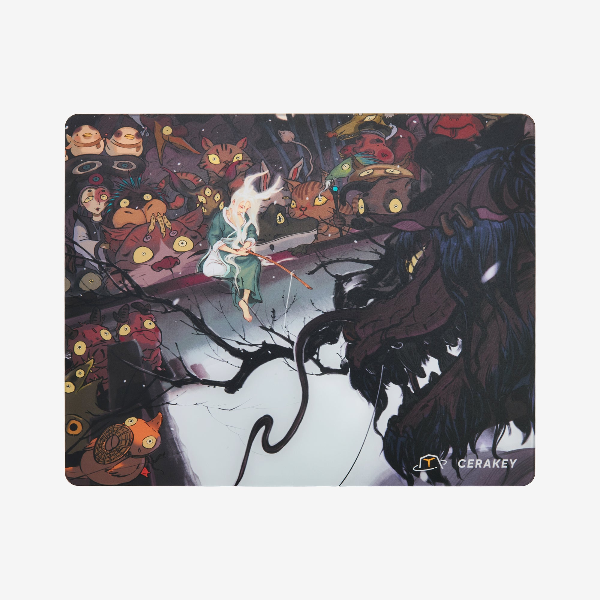 Cerakey X San Yan: Artistic Glass Mousepad
