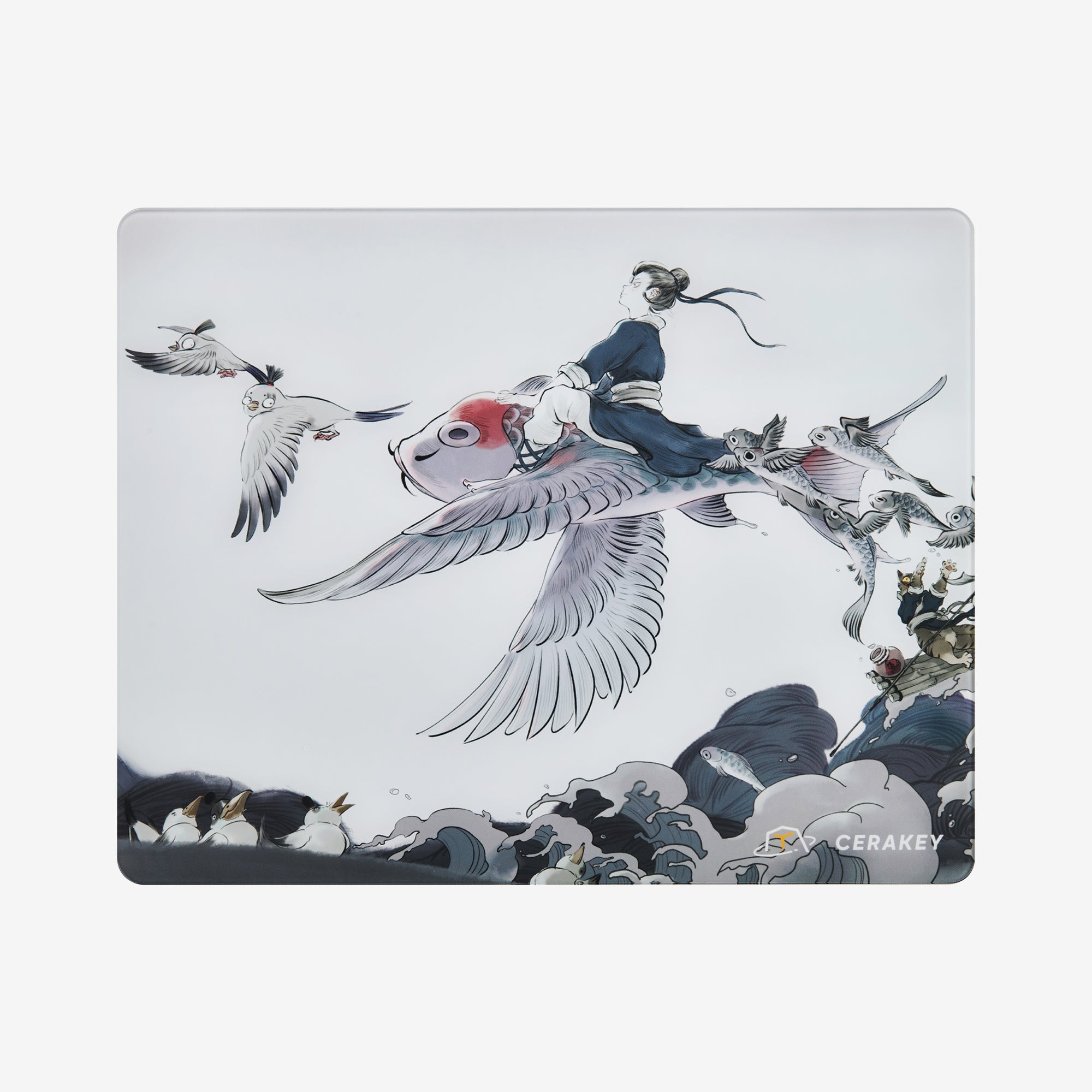 Cerakey X San Yan: Artistic Glass Mousepad