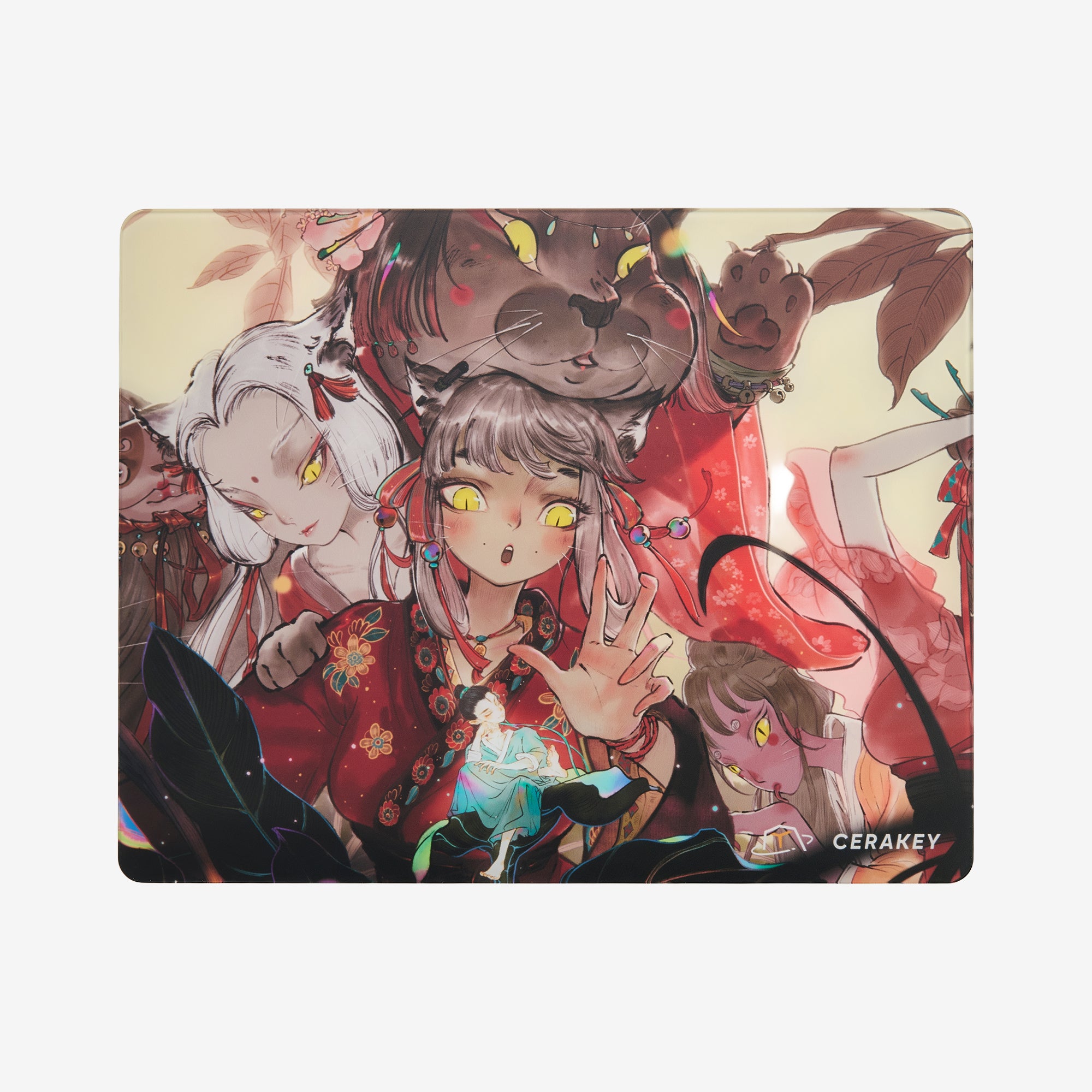 Cerakey X San Yan: Artistic Glass Mousepad