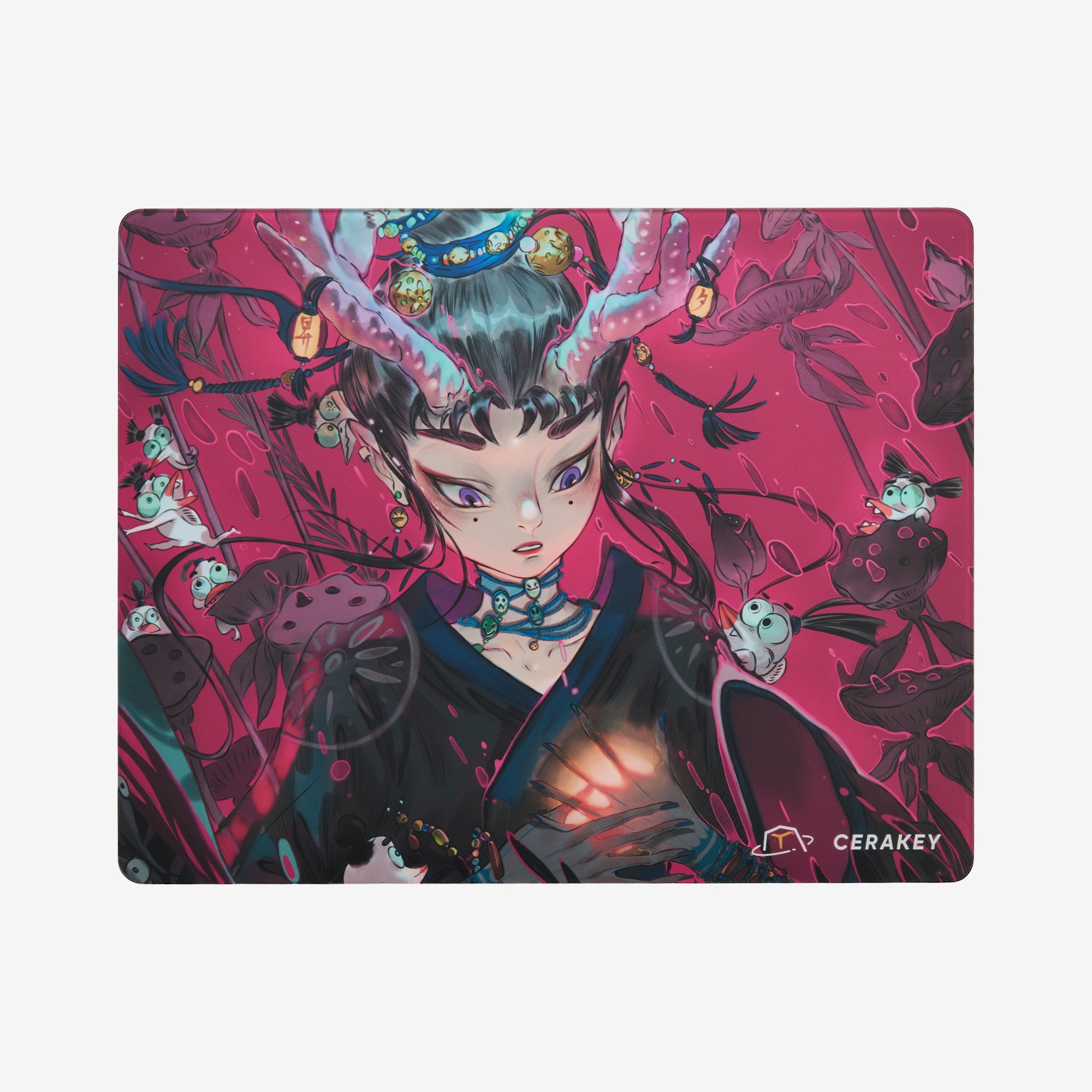 Cerakey X San Yan: Artistic Glass Mousepad