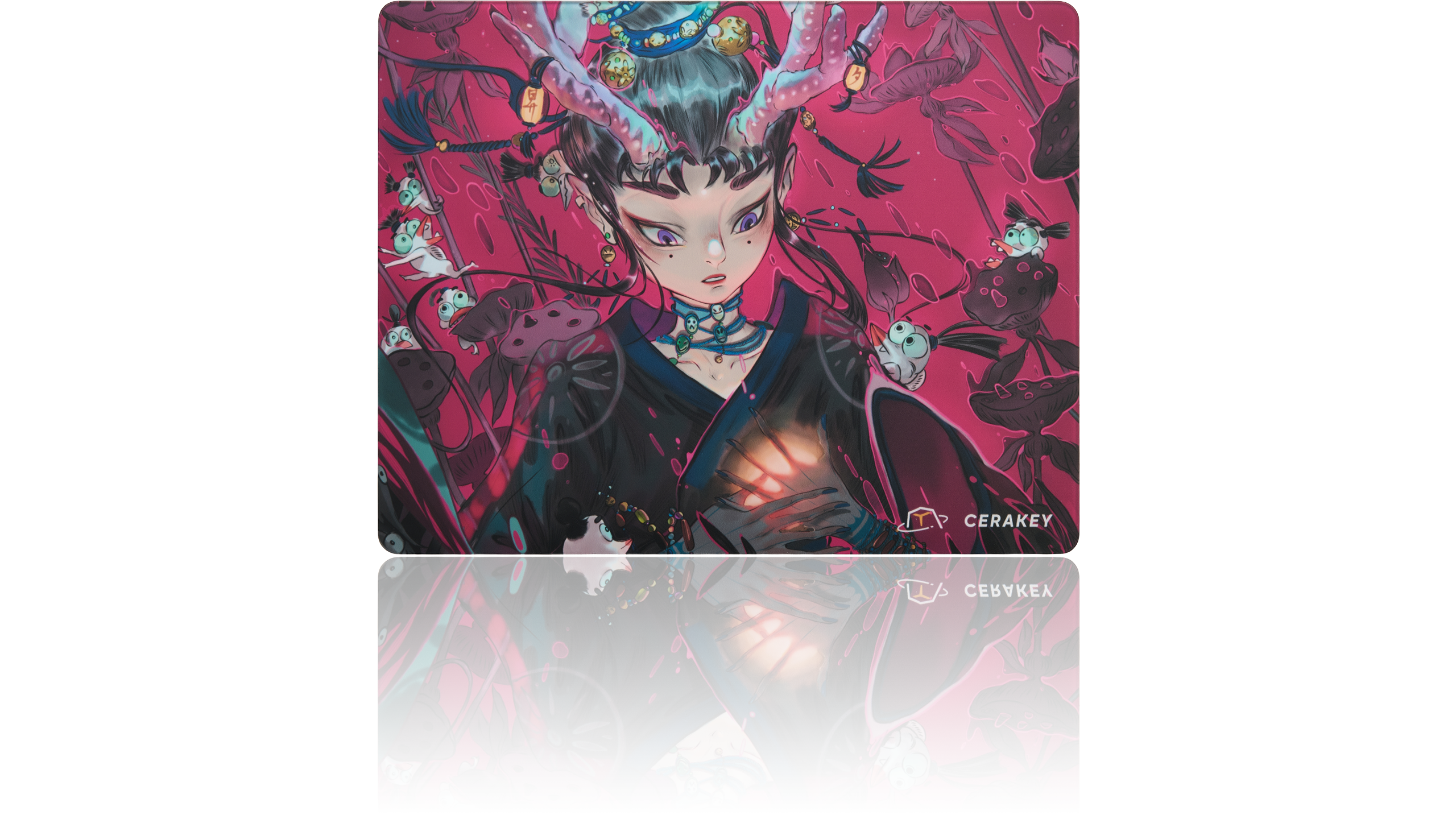 Cerakey X San Yan: Artistic Glass Mousepad