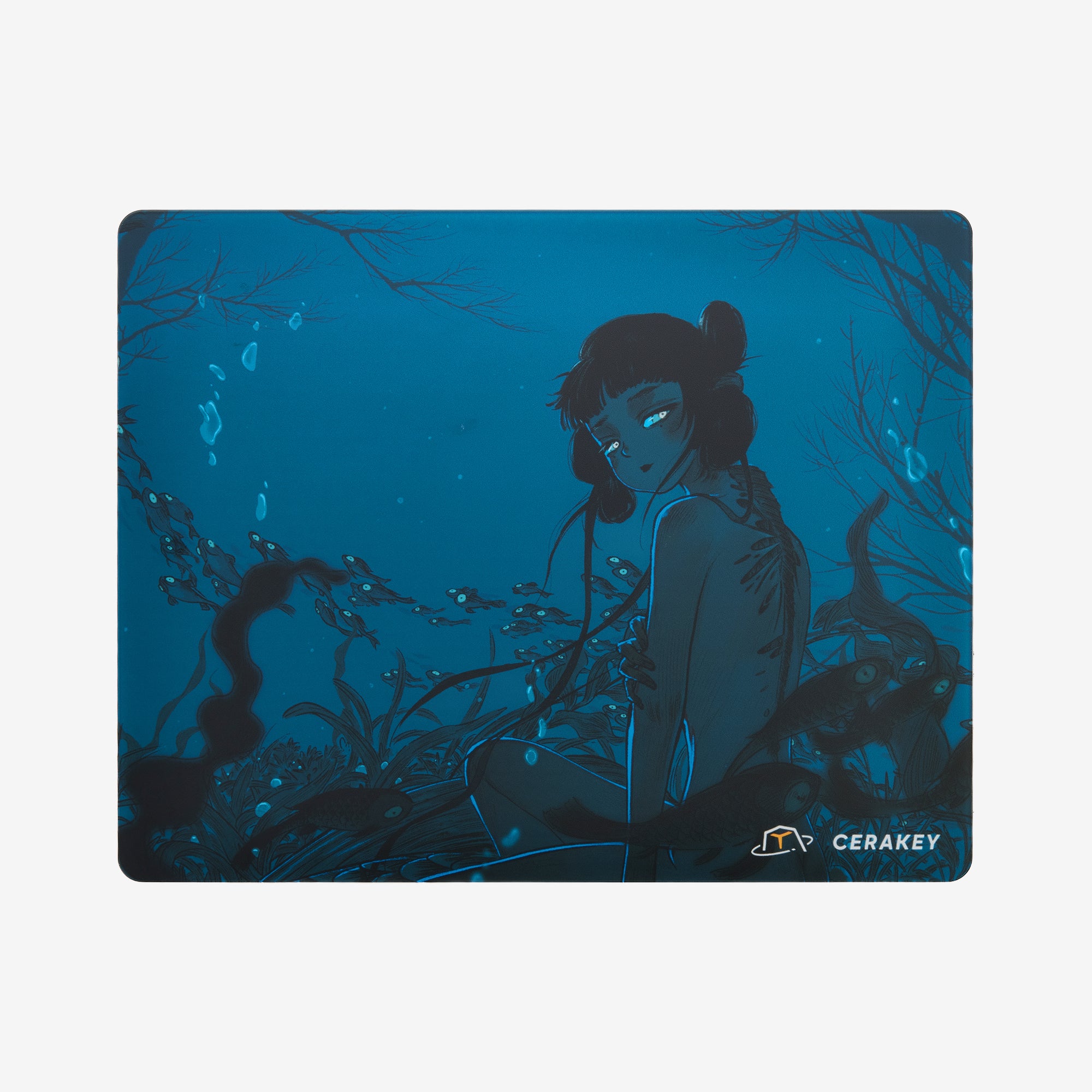 Cerakey X San Yan: Artistic Glass Mousepad