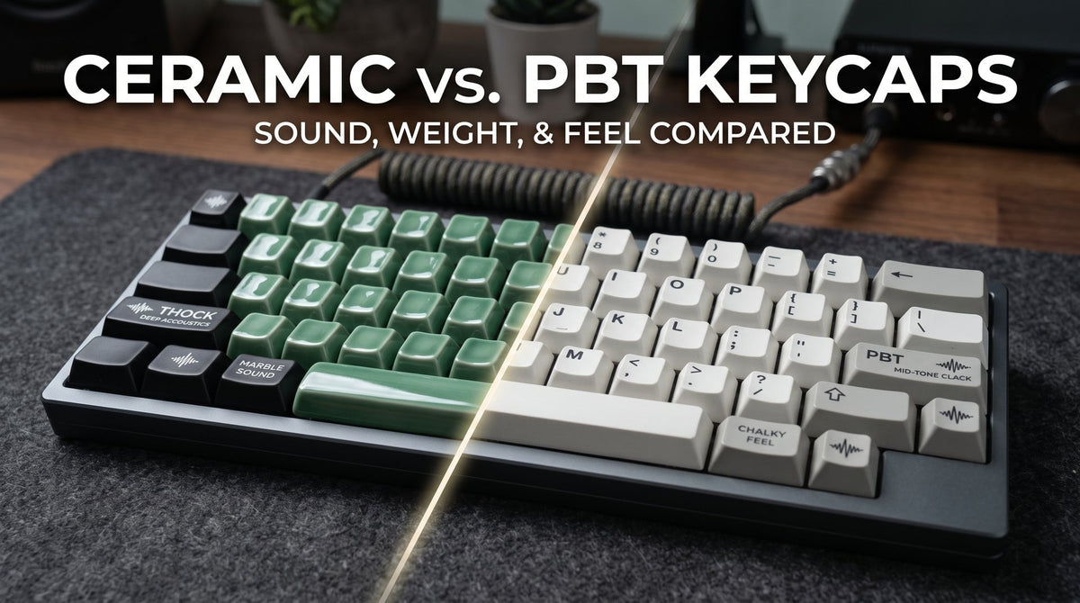 Ceramic vs. PBT Keycaps: Sound, Weight & Feel Compared