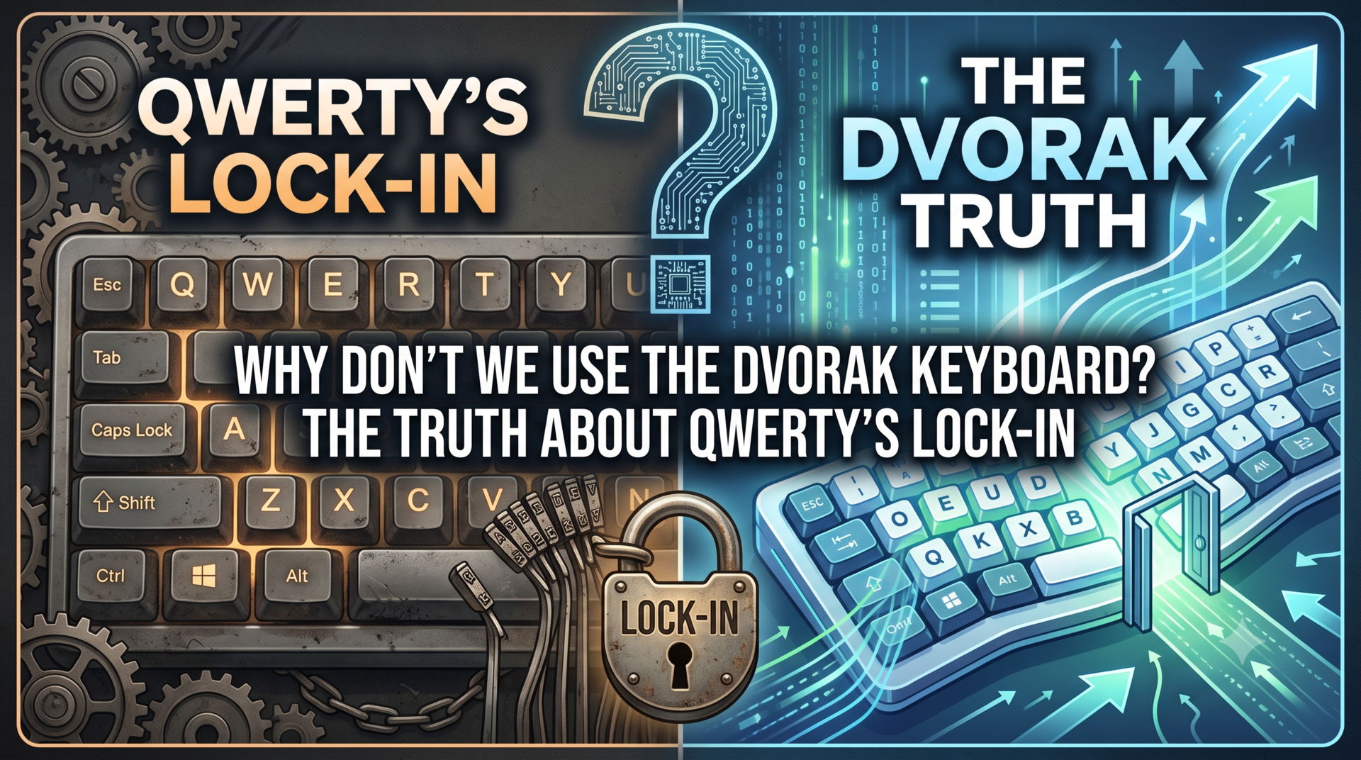 Why Don't We Use the Dvorak Keyboard? (The Truth About QWERTY’s Lock-In)
