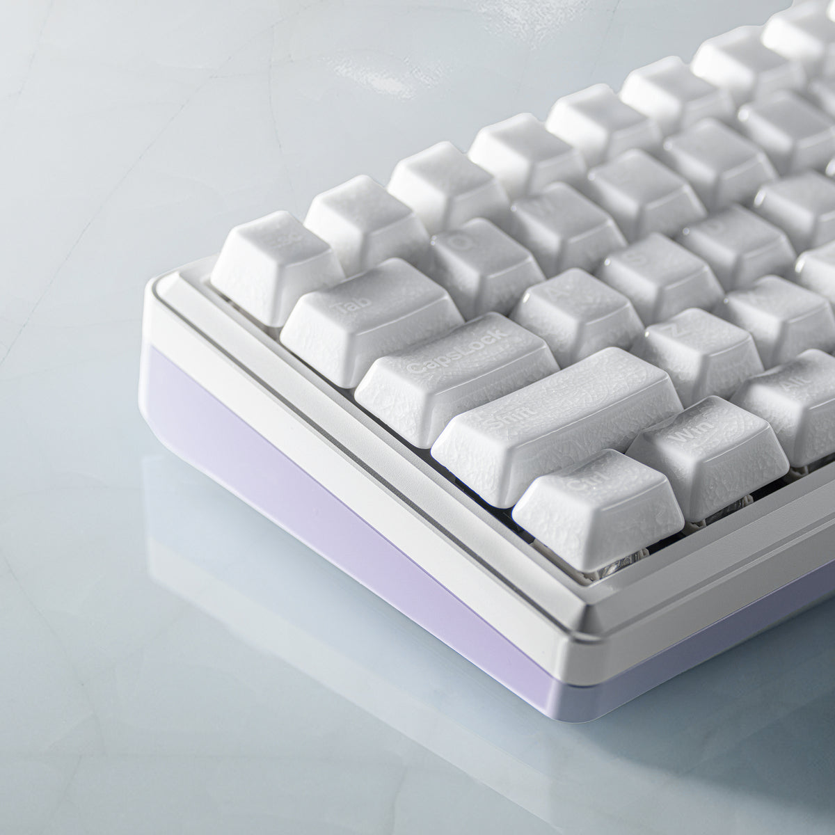 Ceramic Keycaps Full Set-White Crazed