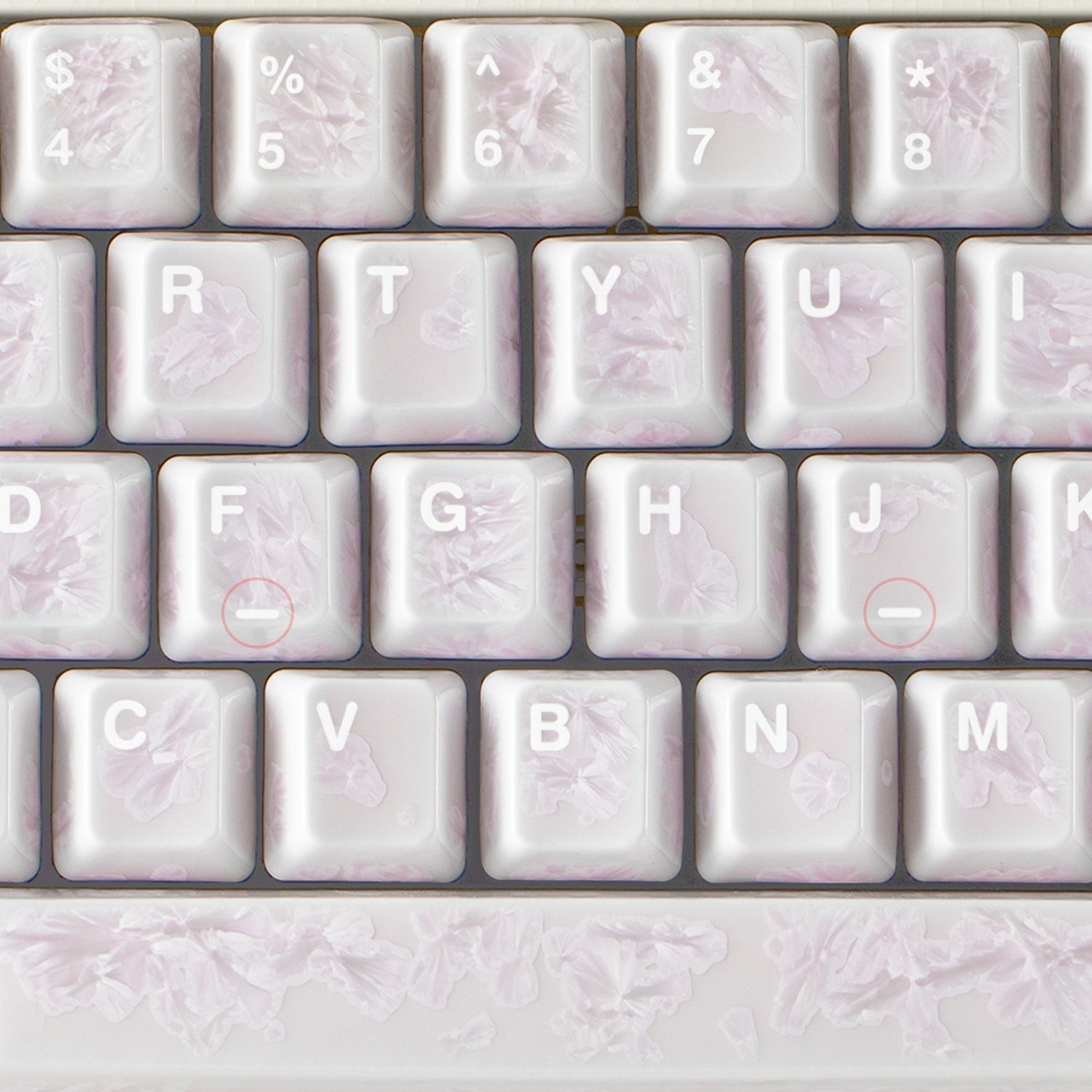 セラミックキーキャップ フルセット V2-ピンクアイスクリスタル