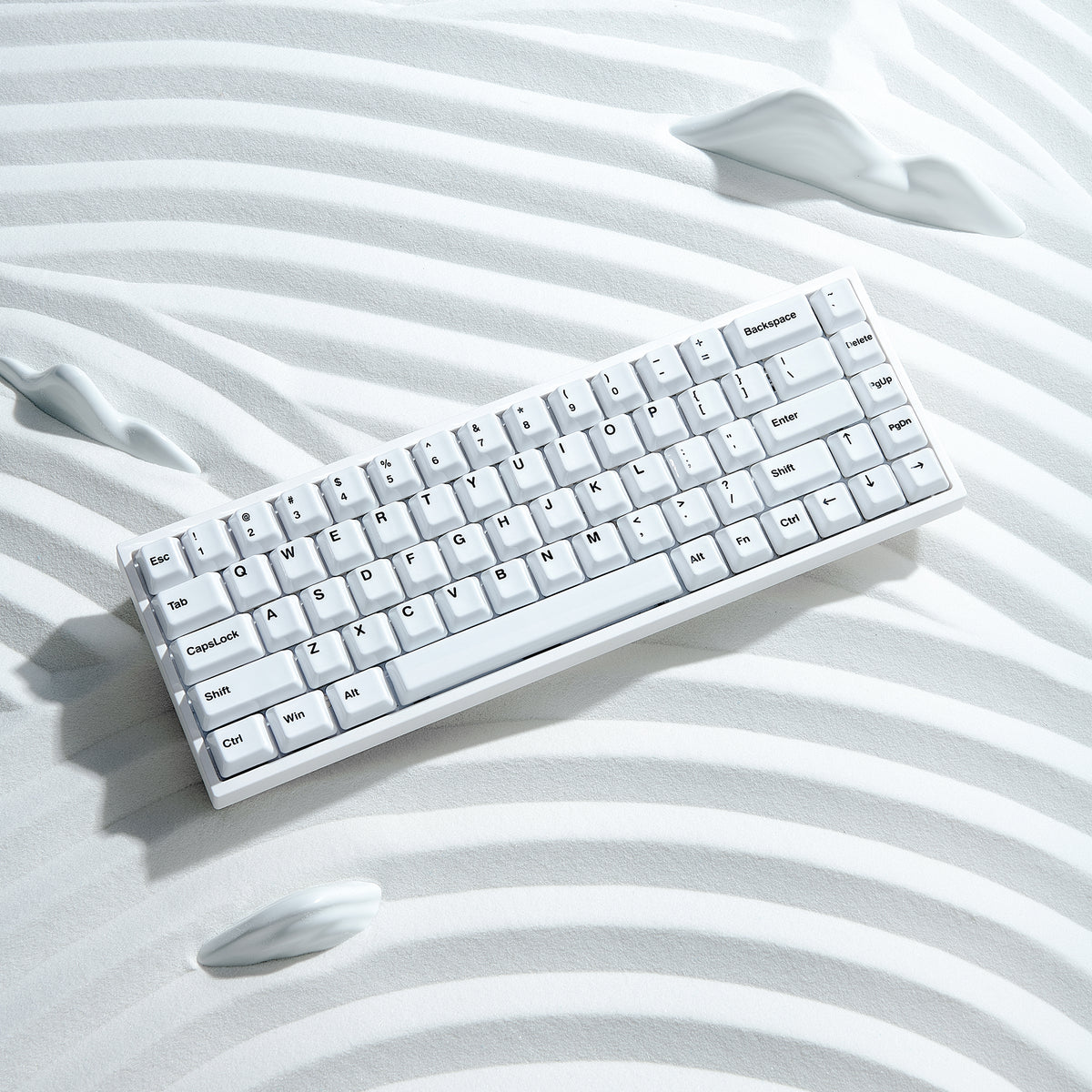 Cermic Keys Cerakey White Ceramic Keycaps Set