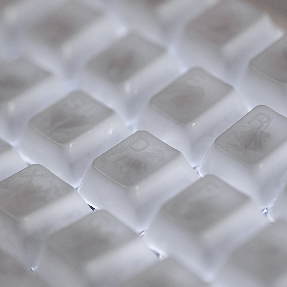 Set complet de touches en céramique V2 - White Ice Crystal