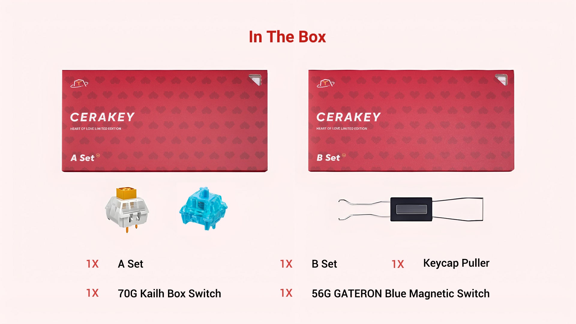 Cerakeys heart of love キーキャップ Heart of Love Keyboard Keycap Set