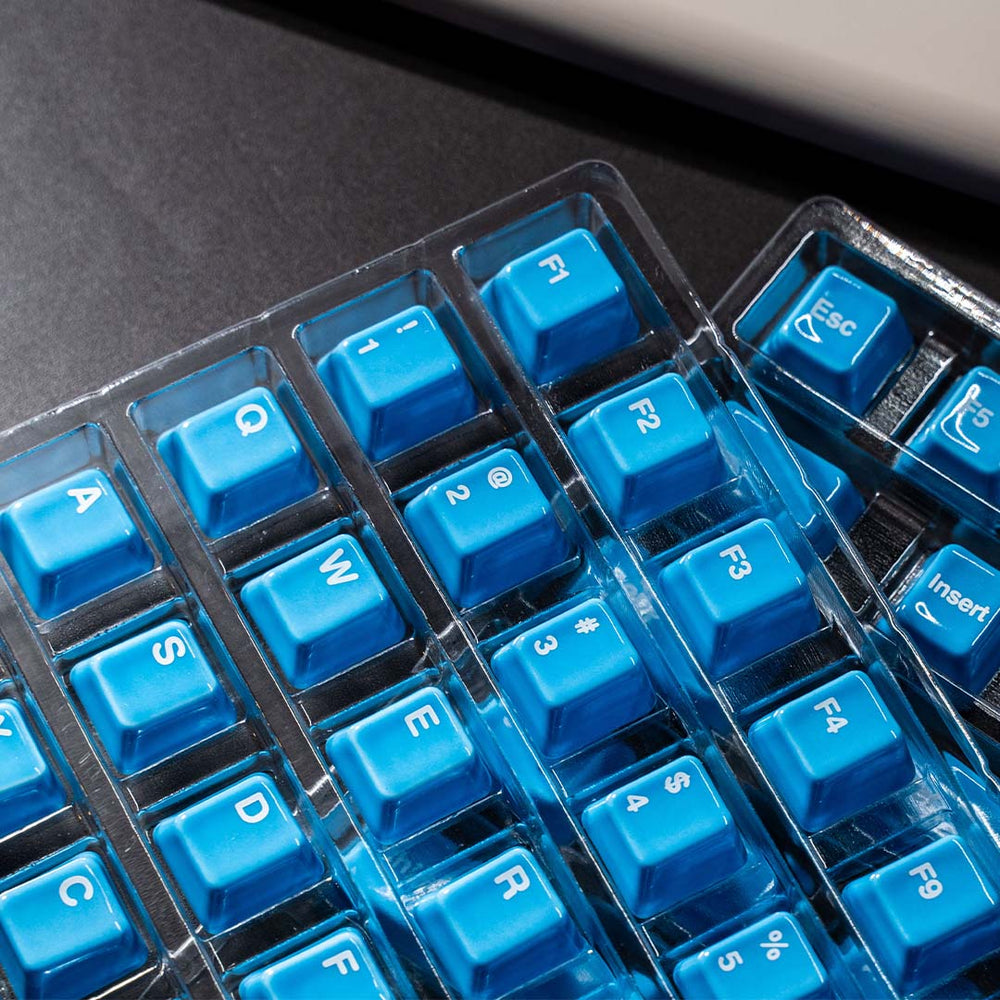 Water Blue Full Set Keycaps | Cerakey