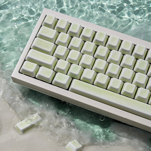 114 Keys Green Crazed Ceramic Keycaps Set | Cerakey