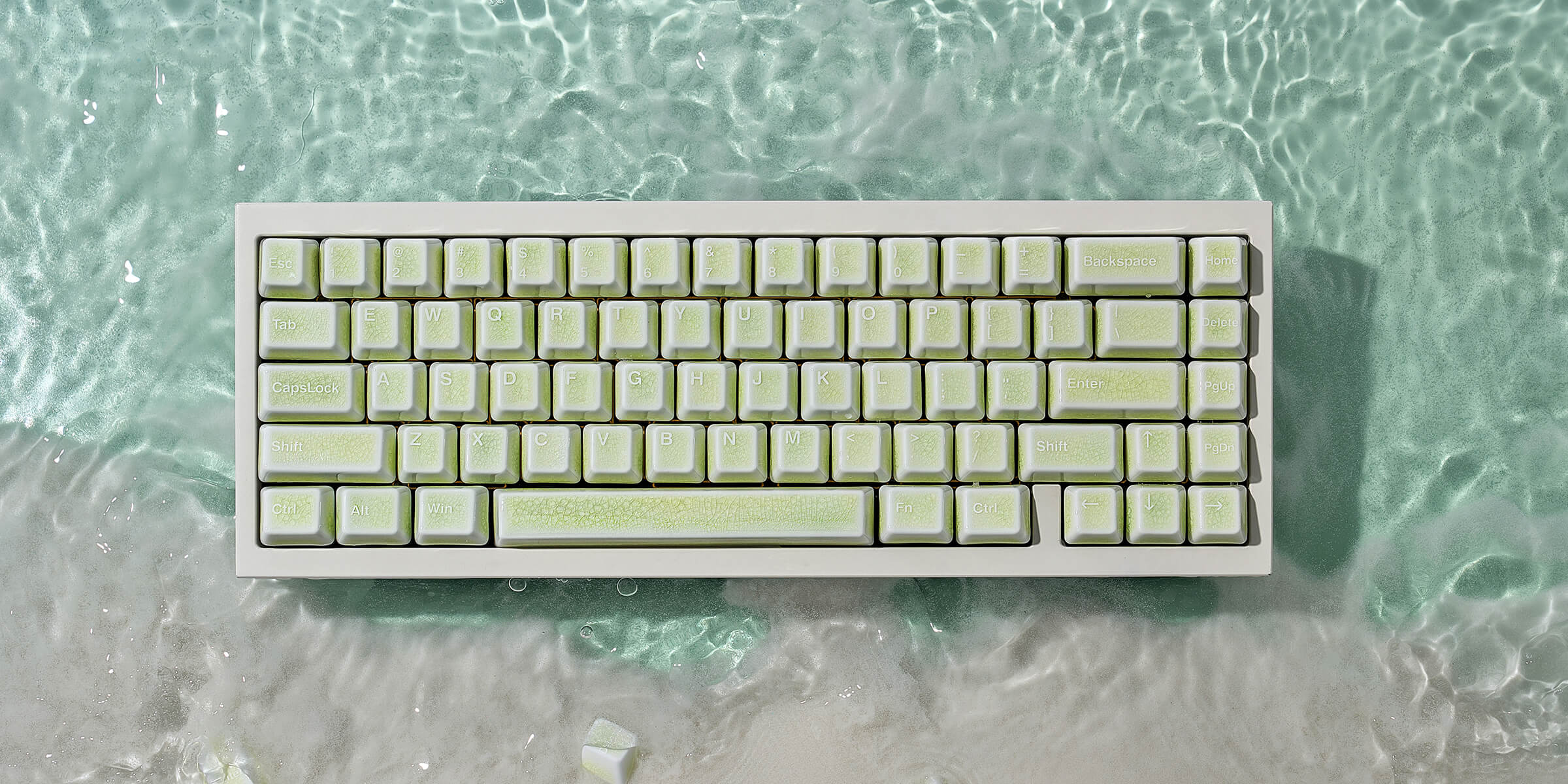 114キー グリーンクレイズ セラミックキーキャップセット｜Cerakey