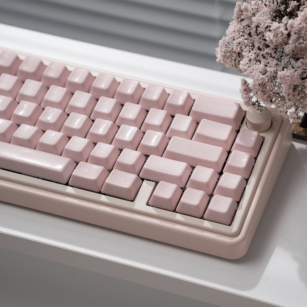Rounded Ceramic Keycaps Ceramic Keycap Full Set V3-Matte Pink