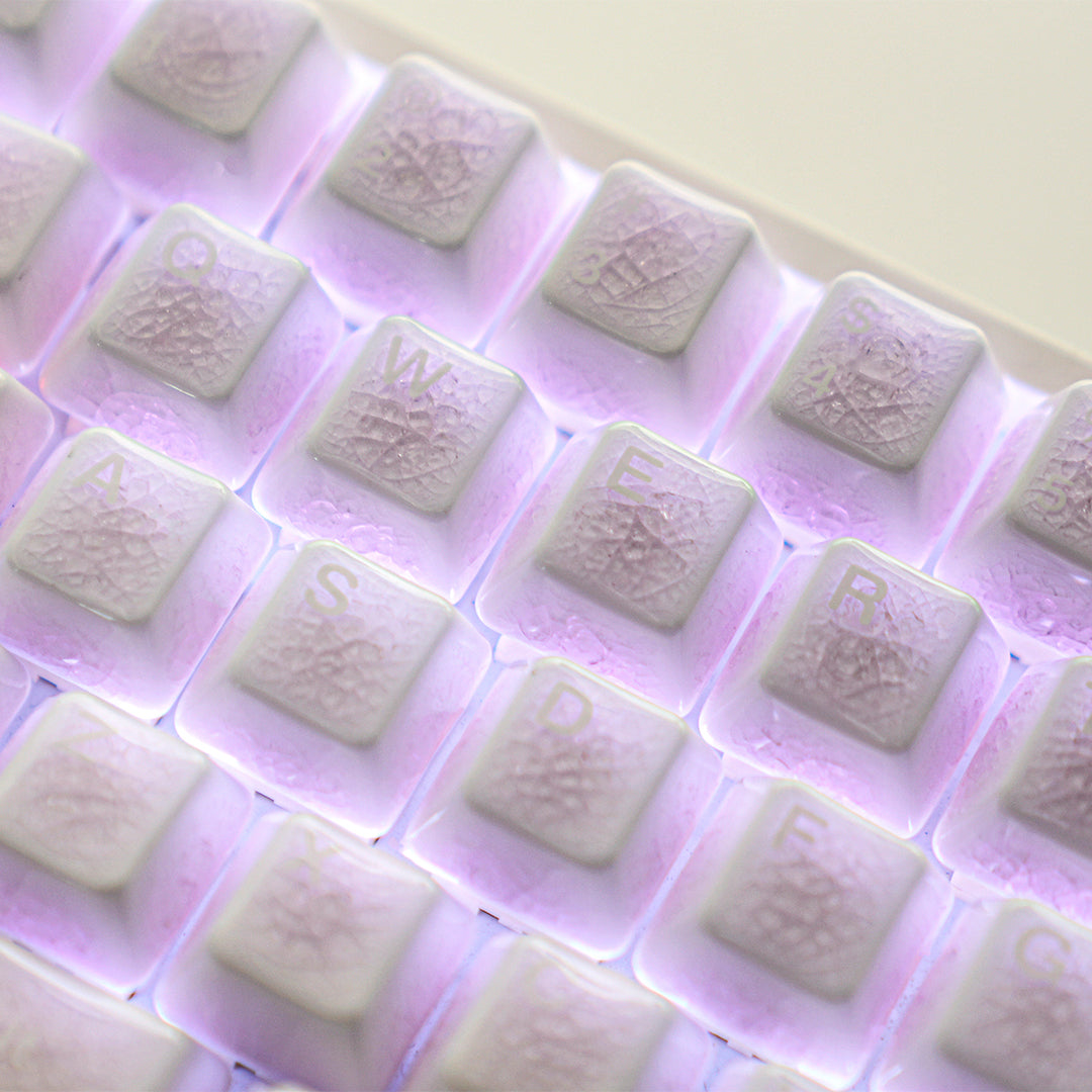 Ceramic Keycap Full Set V2-Pink Crazed