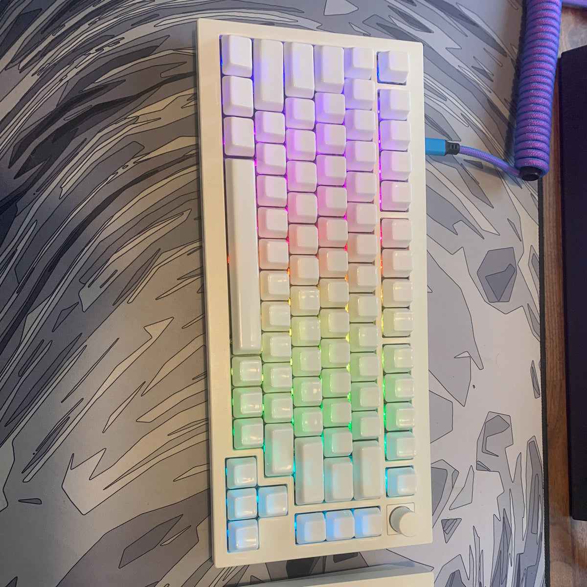 Cerakey White Ceramic Keycaps Set